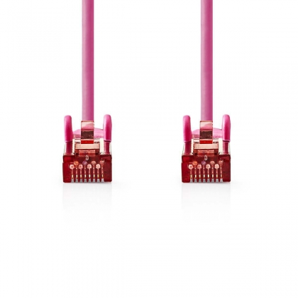 CAT6 Netwerkkabel | RJ45 Male | RJ45 Male | S/FTP | 15.0 m | Rond | LSZH | Roze | Polybag