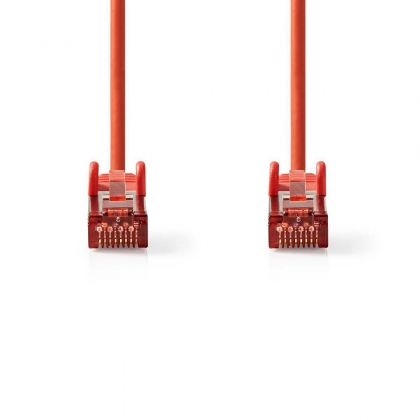 CAT6 Netwerkkabel | RJ45 Male | RJ45 Male | S/FTP | 10.0 m | Rond | LSZH | Rood | Polybag