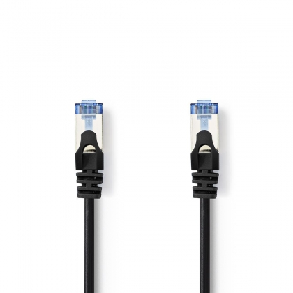 CAT6a-Kabel | S/FTP | RJ45 Male | RJ45 Male | 5.00 m | Rond | LSZH | Zwart | Polybag