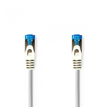 CAT6a netwerkkabel | S/FTP | RJ45 Male | RJ45 Male | 0.50 m | Snagless | Rond | LSZH | Grijs | Envelop