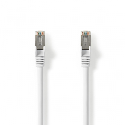 CAT8.1-Kabel | S/FTP | RJ45 Male | RJ45 Male | 7.50 m | Rond | LSZH | Wit | Polybag