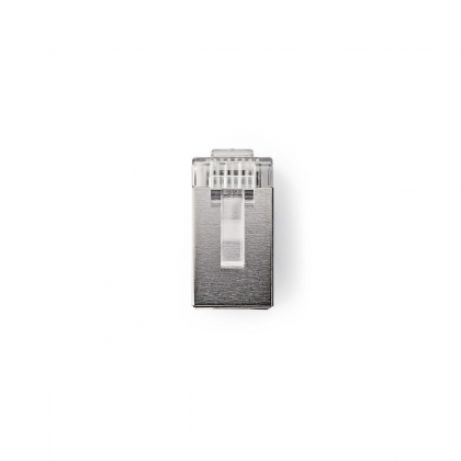 RJ45-Connector | Male | Solid U/FTP CAT5 | Recht | Verguld | 10 Stuks | PVC | Transparant | Polybag