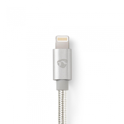 Lightning Kabel | USB 2.0 | Apple Lightning 8-Pins | USB-A Male | 480 Mbps | Verguld | 1.00 m | Rond | Gevlochten / Nylon | Aluminium | Cover Window Box