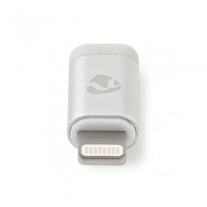 Lightning-Adapter | Apple Lightning 8-Pins | USB Micro-B Female | Verguld | Rond | Aluminium