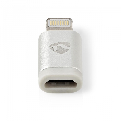 Lightning-Adapter | Apple Lightning 8-Pins | USB Micro-B Female | Verguld | Rond | Aluminium