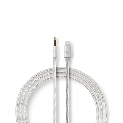 Lightning-Adapter | Apple Lightning 8-Pins | 3,5 mm Male | Verguld | 1.00 m | Rond | Nylon