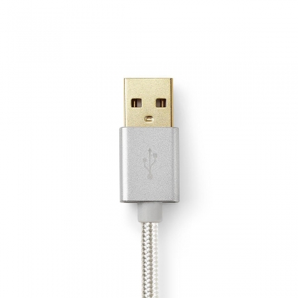 USB 2.0-Kabel voor Synchroniseren en Opladen | Verguld 2,0 m | USB A Male naar Micro-USB B Male-Kabel | Voor Aansluiten van Smartphones en Mobiele Apparaten