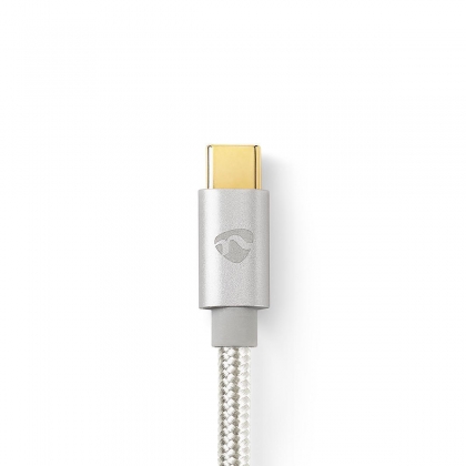 USB 2.0-Kabel voor Synchroniseren, Opladen en AV-Ondersteuning | Verguld 2,0m | USB C™ Male naar USB A Male | Voor Aansluiten van Smartphones en Mobiele Apparaten