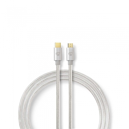 USB 2.0-Kabel voor Synchroniseren en Opladen | Verguld 1,0 m | USB C™ Male naar USB Micro B Male | Voor Aansluiten van Smartphones en Mobiele Apparaten