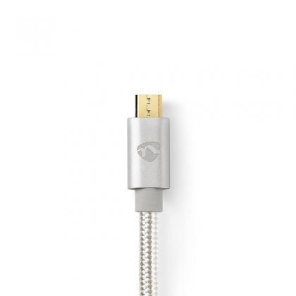 USB 2.0-Kabel voor Synchroniseren en Opladen | Verguld 3,0 m | USB C™ Male naar USB B Male-Kabel | Voor Aansluiten van Smartphones en Mobiele Apparaten