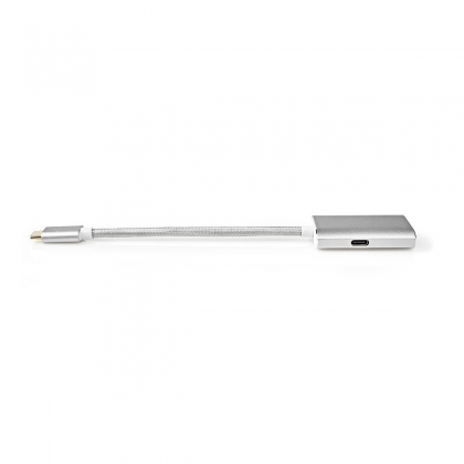 USB-C™ Adapter | USB 3.2 Gen 1 | USB-C™ Male | Mini DisplayPort Female | Power delivery | 0.20 m | Rond | Verguld | Gevlochten / Nylon | Zilver | Cover Window Box
