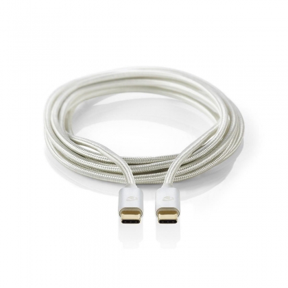 USB 3.0 Kabel voor Synchroniseren, Opladen en AV-Ondersteuning | Verguld 1,0m | USB C™ Male naar USB C™ Male | Voor Aansluiten van Smartphones en Mobiele Apparaten