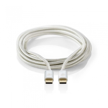 USB 3.0-Kabel voor Synchroniseren, Opladen en AV-Ondersteuning | Verguld 2,0 m | USB C™ Male naar USB C™ Male | Voor Aansluiten van Smartphones en Mobiele Apparaten