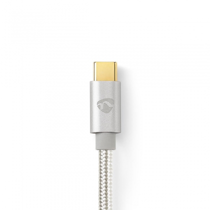 USB-C™ Adapter | USB 2.0 | USB-C™ Male | 3,5 mm Male | 1.00 m | Rond | Verguld | Gevlochten / Nylon | Aluminium | Cover Window Box