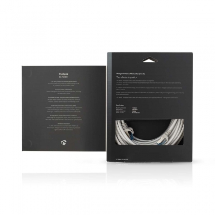 CAT6a netwerkkabel | S/FTP | RJ45 Male | RJ45 Male | 10.0 m | Snagless | Rond | Gevlochten / PVC | Zilver | Cover Window Box