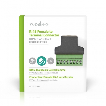 CCTV-Beveiligingsconnector | 8-aderig naar RJ45 Female
