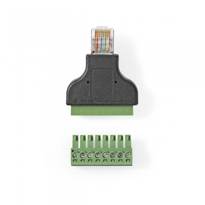 CCTV-Beveiligingsconnector | 8-Aderig naar RJ45 Male