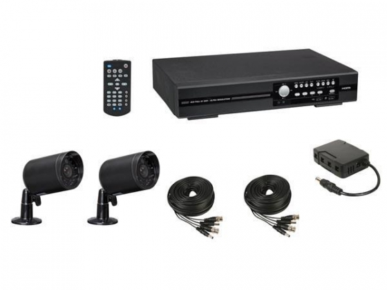 ANALOOG BEWAKINGSSYSTEEM - 4 KANALEN - 2 IR-CAMERA'S - EAGLE EYES - PUSH STATUS
