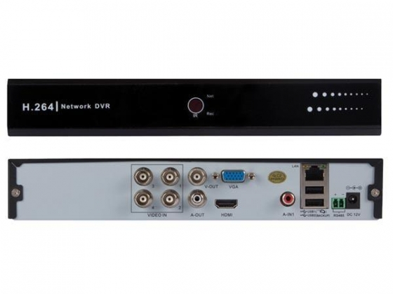 STANDAARD VIDEOBEWAKINGSSET: DVR + 4 CAMERA'S + ACCESSOIRES + 500 GB HD