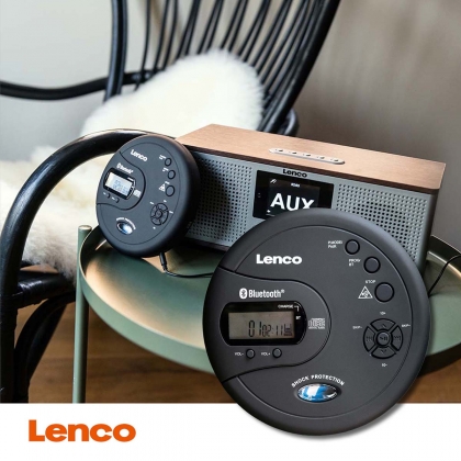 Draagbare Bluetooth® CD-MP3-speler met antishock Zwart