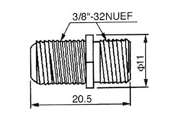 ADAPTER 2 X F VROUWELIJK MET RING EN MOEREN