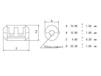 FILTER VOOR VOEDINGSKABELS Ø4.0mm