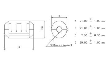 FILTER VOOR VOEDINGSKABELS Ø7.5mm