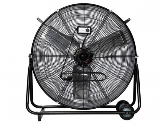 VLOERVENTILATOR - DRUM - METAAL - Ø 75 cm - ZWART