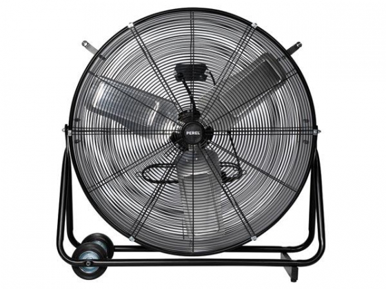 VLOERVENTILATOR - DRUM - METAAL - Ø 75 cm - ZWART