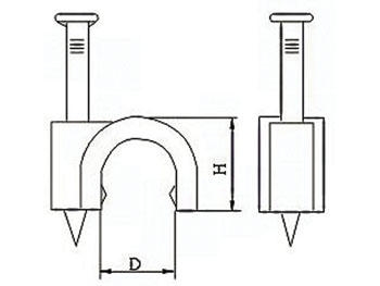 RONDE KABELCLIP, GRIJS, 10mm (100st/)