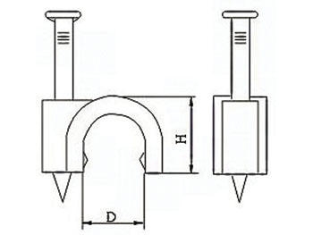 RONDE KABELCLIP, GRIJS, 6mm (100st/doos)