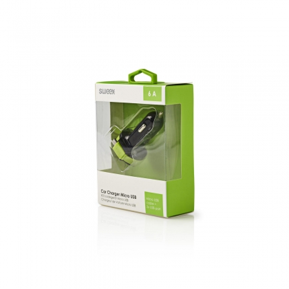 Autolader 3-Uitgangen 6 A 2x USB / Micro-USB Zwart/Groen