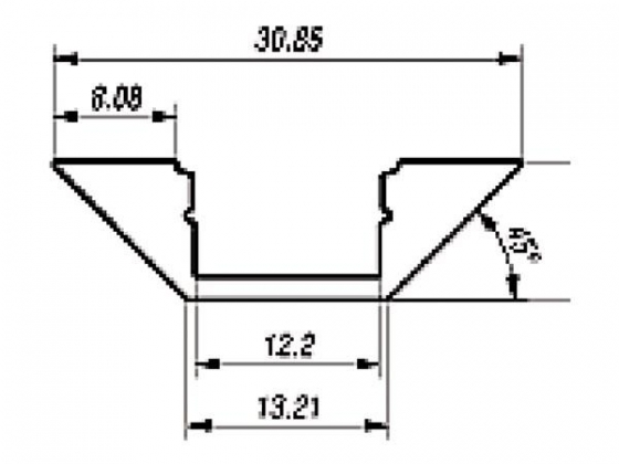 ALUMINIUM PROFIEL VOOR LEDSTRIPS - HOEK - 2m