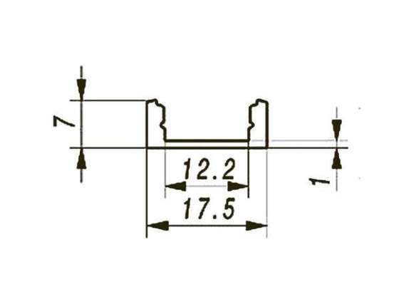 ALUMINIUM PROFIEL VOOR LEDSTRIPS - PLAT - 2m