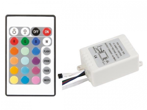 KIT MET FLEXIBELE LEDSTRIP, CONTROLLER EN VOEDING - RGB - 150 LEDs - 5 m - 12 Vdc
