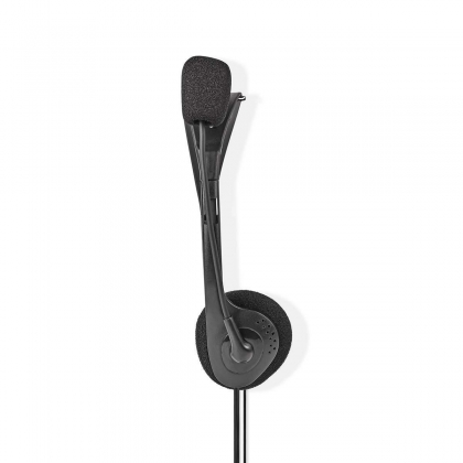 PC-Headset | On-Ear | Stereo | 2x 3.5 mm | Inklapbare Microfoon | Zwart