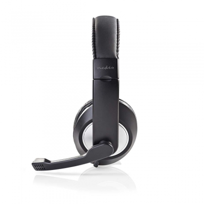 PC-Headset | Over-Ear | Stereo | 2x 3.5 mm | Inklapbare Microfoon | Zwart