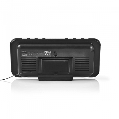 Digitale Wekkerradio | LED-Scherm | 1x 3,5 mm Audio-Input | Tijdprojectie | AM / FM | Snoozefunctie | Slaaptimer | Aantal alarmen: 2 | Zwart