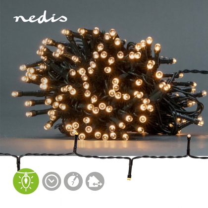 Kerstverlichting | Koord | 192 LED's | Warm Wit | 14.40 m | Licht effecten: 7 | Binnen & Buiten | Batterij Gevoed