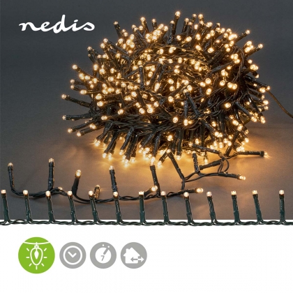 Kerstverlichting | Compacte cluster | 400 LED's | Warm Wit | 8.00 m | Licht effecten: 7 | Binnen & Buiten | Netvoeding