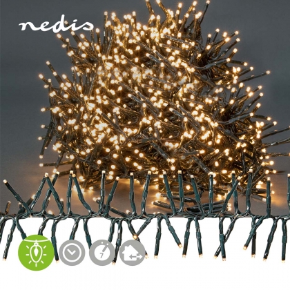 Kerstverlichting | Cluster | 1512 LED's | Warm Wit | 11.00 m | Licht effecten: 7 | Binnen & Buiten | Netvoeding