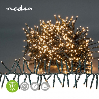 Kerstverlichting | Cluster | 576 LED's | Warm Wit | 4.20 m | Licht effecten: 7 | Binnen & Buiten | Netvoeding