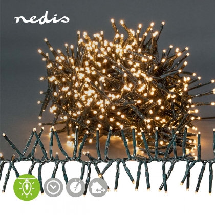 Kerstverlichting | Cluster | 768 LED's | Warm Wit | 5.60 m | Licht effecten: 7 | Binnen & Buiten | Netvoeding