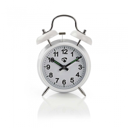 Analoge Bureau-Wekker | Snoozefunctie | Achtergrondverlichting | Wit