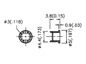 MONTAGECLIP VOOR LED 3mm (1 st.)