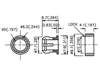 MONTAGECLIP VOOR LED 5mm (2 delig)