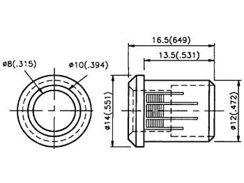 MONTAGECLIP VOOR LED 8mm (1 st.)