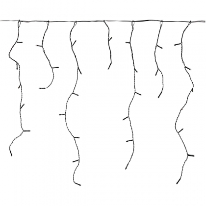 Decoratieve IJspegel Verlichting | 180 LED's | Warm Wit | 5.90 m | Licht effecten: 7 | Netvoeding