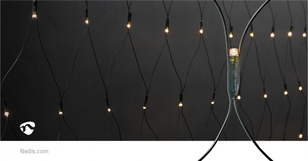 Decoratieve Net Verlichting | Warm Wit | 160 LED's | 2 x 1 m | Licht effecten: 7 | Binnen & Buiten | Netvoeding