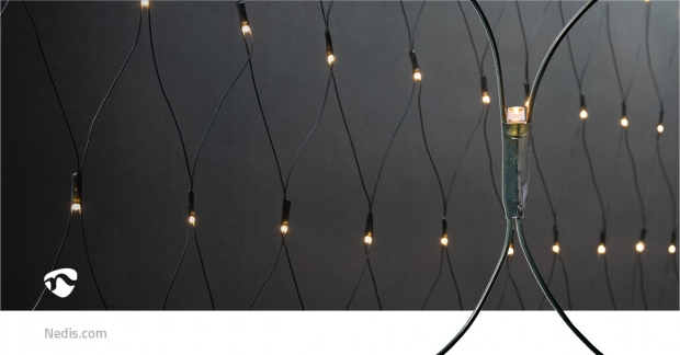 Decoratieve Net Verlichting | Warm Wit | 320 LED's | 3 x 1.5 m | Licht effecten: 7 | Binnen & Buiten | Netvoeding